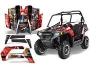 2011 2013 Polaris RZR 800 AMRRACING SXS Graphics Decal Kit Mad Hatter Red Full Color