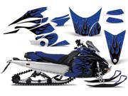 2008 2012 Yamaha Nytro AMRRACING Sled Graphics Decal Kit Diamond Flame Black Blue