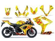 2006 2007 Suzuki GSXR 600^^06 07 GSXR 750 AMRRACING Sport Bike Graphics Decal Kit Meltdown Red Yellow