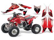 2004 2014 Honda TRX 450R AMRRACING ATV Graphics Decal Kit CarbonX Red