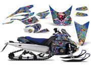 2008 2012 Yamaha Nytro AMRRACING Sled Graphics Decal Kit Ed Hardy Love Kills Blue