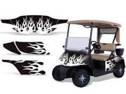 1996 2010 EZGO Golf Cart AMRRACING Cart Graphics Decal Kit Diamond Flame White Black
