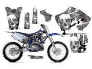 1996 2001 Yamaha YZ 125^^96 01 YZ 250 AMRRACING MX Graphics Decal Kit Checkered Skull Chrome