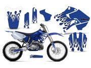 1996 2001 Yamaha YZ 125^^96 01 YZ 250 AMRRACING MX Graphics Decal Kit Diamond Flames White Blue