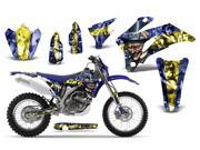 2007 2011 Yamaha WR 250F^^07 11 WR 450F AMRRACING MX Graphics Decal Kit Mad Hatter Yellow Blue