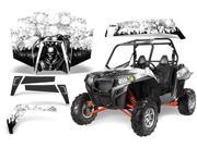 2011 2013 Polaris RZR XP 900 AMRRACING SXS Graphics Decal Kit Reaper White