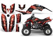 2001 2005 Yamaha Raptor 660 AMRRACING ATV Graphics Decal Kit MadHatter Red Black