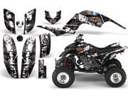 2001 2005 Yamaha Raptor 660 AMRRACING ATV Graphics Decal Kit MadHatter White Black