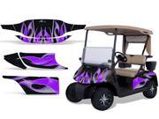 1996 2010 EZGO Golf Cart AMRRACING Cart Graphics Decal Kit Tribal Flame Purple Black