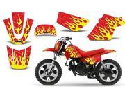 1990 2013 Yamaha PW 50 AMRRACING MX Graphics Decal Kit Diamond Flames Yellow Red
