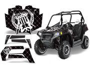 2011 2013 Polaris RZR 800 AMRRACING SXS Graphics Decal Kit Reloaded White Black