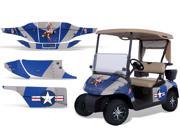 1996 2010 EZGO Golf Cart AMRRACING Cart Graphics Decal Kit T Bomber Blue