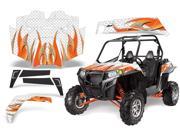 2011 2013 Polaris RZR XP 900 AMRRACING SXS Graphics Decal Kit Tribal Flame Orange White