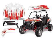 2011 2013 Polaris RZR XP 900 AMRRACING SXS Graphics Decal Kit Tribal Flame Red White