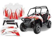 2011 2013 Polaris RZR 800 AMRRACING SXS Graphics Decal Kit Tribal Flames Red White