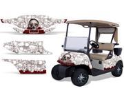 1996 2010 EZGO Golf Cart AMRRACING Cart Graphics Decal Kit Bone Collector White