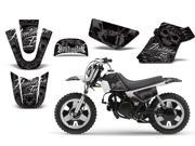 1990 2013 Yamaha PW 50 AMRRACING MX Graphics Decal Kit Skulls and Hammers Silver
