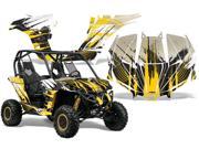 2013 2014 Can Am Maverick AMRRACING SXS Graphics Decal Kit Carbon X Yellow