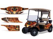 1996 2010 EZGO Golf Cart AMRRACING Cart Graphics Decal Kit Firestorm Orange