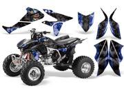 2004 2014 Honda TRX 450R AMRRACING ATV Graphics Decal Kit MadHatter Black Blue