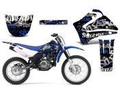 2000 2007 Yamaha TTR 125 AMRRACING MX Graphics Decal Kit Silver Haze Blue Black
