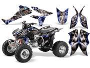 2004 2014 Honda TRX 450R AMRRACING ATV Graphics Decal Kit MadHatter Silver Blue