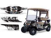1996 2010 EZGO Golf Cart AMRRACING Cart Graphics Decal Kit Mad Hatter White Black
