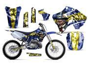1996 2001 Yamaha YZ 125^^96 01 YZ 250 AMRRACING MX Graphics Decal Kit Madhatter Blue Yellow