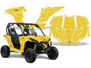 2013 2014 Can Am Maverick AMRRACING SXS Graphics Decal Kit Digicamo Yellow