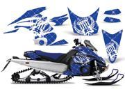 2008 2012 Yamaha Nytro AMRRACING Sled Graphics Decal Kit Reloaded White Blue