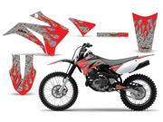 2008 2013 Yamaha TTR 125 AMRRACING MX Graphics Decal Kit Diamond Flmes Red Silver