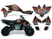 2006 2009 Suzuki LTR 450 AMRRACING ATV Graphics Decal Kit Ed Hardy Pirates Black