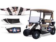 1996 2010 EZGO Golf Cart AMRRACING Cart Graphics Decal Kit T Bomber Black