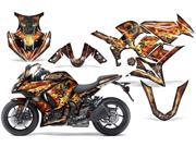 2010 2013 Kawasaki ZX 1000 AMRRACING Sport Bike Graphics Decal Kit Firestorm Black