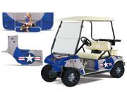 1983 2014 Club Car Golf Cart AMRRACING Cart Graphics Decal Kit T Bomber Blue