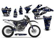 2007 2011 Yamaha WR 250F^^07 11 WR 450F AMRRACING MX Graphics Decal Kit Silver Haze Blue Black