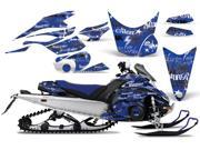 2008 2012 Yamaha Nytro AMRRACING Sled Graphics Decal Kit Silver Haze White Blue