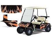 1983 2014 Club Car Golf Cart AMRRACING Cart Graphics Decal Kit Tribal Flames Orange Black