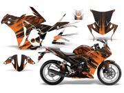 2010 2013 Honda CBR 250R AMRRACING Sport Bike Graphics Decal Kit Carbon X Orange