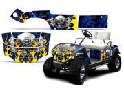 1995 2006 Yamaha Golf Cart AMRRACING Cart Graphics Decal Kit Mad Hatter Blue