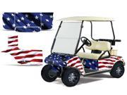 1983 2014 Club Car Golf Cart AMRRACING Cart Graphics Decal Kit Stars and Stripes