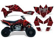 2006 2009 Suzuki LTR 450 AMRRACING ATV Graphics Decal Kit Skulls and Hammers Red