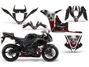 2007 2008 Honda CBR 600R AMRRACING Sport Bike Graphics Decal Kit Bone Collector Black