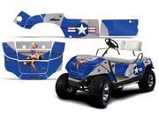 1995 2006 Yamaha Golf Cart AMRRACING Cart Graphics Decal Kit T Bomber Blue