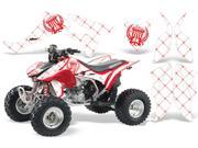 2004 2014 Honda TRX 450R AMRRACING ATV Graphics Decal Kit SilverStar Reloaded Red White