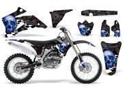 2006 2009 Yamaha YZ 250F^^06 09 YZ 450F AMRRACING MX Graphics Decal Kit Checkered Skull Blue Black