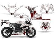 2007 2008 Honda CBR 600R AMRRACING Sport Bike Graphics Decal Kit Bone Collector White