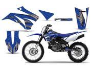 2008 2013 Yamaha TTR 125 AMRRACING MX Graphics Decal Kit Tribal Flames White Blue