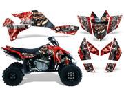 2006 2009 Suzuki LTR 450 AMRRACING ATV Graphics Decal Kit Mad Hatter Red Silver