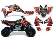 2006 2009 Suzuki LTR 450 AMRRACING ATV Graphics Decal Kit Mad Hatter Silver Red